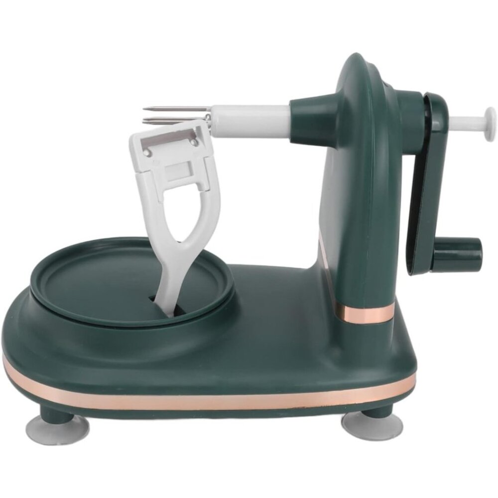 3-in-1 Hand-Cranked Fruit & Vegetable Peeler with Stainless Steel Blades